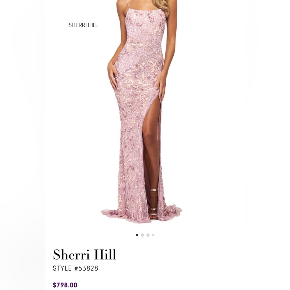 light pink sherri hill dress
